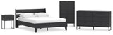 Socalle 5-Piece Queen Panel Platform Bed with Dresser, Chest and Nightstand (Queen Platform Bed, Queen Panel Headboard, Dresser, Chest of Drawers, Nightstand)