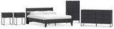 Socalle 6-Piece Queen Panel Platform Bed with Dresser, Chest and 2 Nightstands (Queen Platform Bed, Queen Panel Headboard, Dresser, Chest of Drawers, Nightstand, Nightstand)