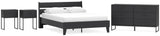 Socalle 5-Piece Queen Panel Platform Bed with Dresser and 2 Nightstands (Queen Platform Bed, Queen Panel Headboard, Dresser, Nightstand, Nightstand)