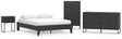 Socalle 4-Piece Queen Platform Bed with Dresser, Chest and Nightstand (Queen Platform Bed, Dresser, Chest of Drawers, Nightstand)