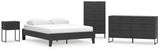 Socalle 4-Piece Queen Platform Bed with Dresser, Chest and Nightstand (Queen Platform Bed, Dresser, Chest of Drawers, Nightstand)