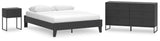 Socalle 3-Piece Queen Platform Bed with Dresser and Nightstand (Queen Platform Bed, Dresser, Nightstand)