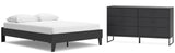 Socalle 2-Piece Queen Platform Bed with Dresser (Queen Platform Bed, Dresser)