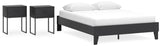 Socalle 3-Piece Queen Platform Bed with 2 Nightstands (Queen Platform Bed, Nightstand, Nightstand)