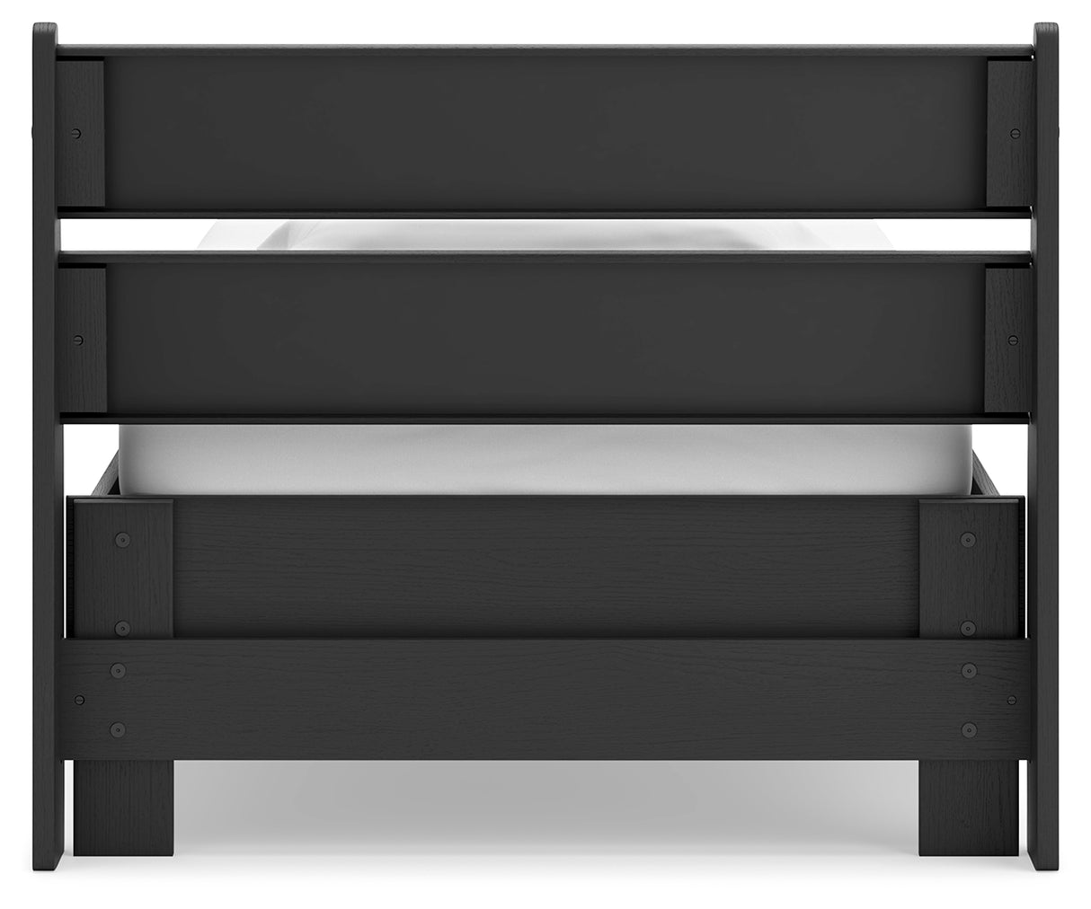 Socalle 6-Piece Twin Panel Platform Bed with Dresser, Chest and 2 Nightstands (Twin Platform Bed, Twin Panel Headboard, Dresser, Chest of Drawers, Nightstand, Nightstand)