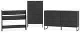 Socalle 3-Piece Twin Panel Headboard with Dresser and Chest (Twin Panel Headboard, Dresser, Chest of Drawers)