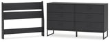 Socalle 2-Piece Twin Panel Headboard with Dresser (Twin Panel Headboard, Dresser)