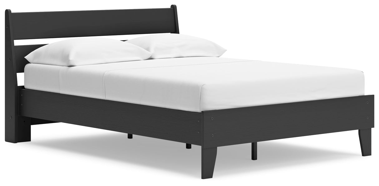 Socalle 6-Piece Full Panel Platform Bed with Dresser, Chest and 2 Nightstands (Full Platform Bed, Full Panel Headboard, Dresser, Chest of Drawers, Nightstand, Nightstand)