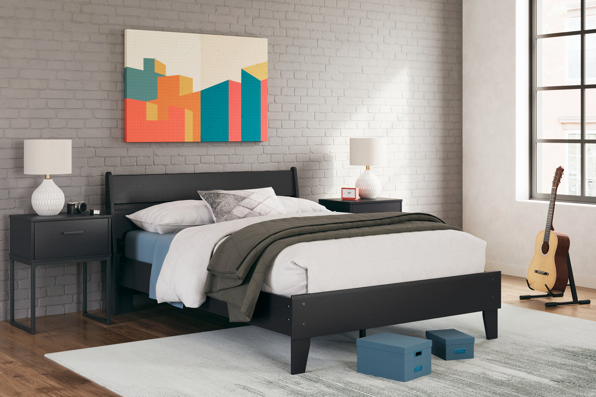 Socalle 5-Piece Full Panel Platform Bed with Dresser and 2 Nightstands (Full Platform Bed, Full Panel Headboard, Dresser, Nightstand, Nightstand)