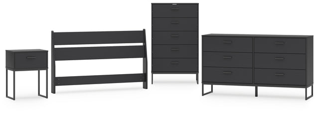Socalle 4-Piece Full Panel Headboard with Dresser, Chest and Nightstand (Full Panel Headboard, Dresser, Chest of Drawers, Nightstand)