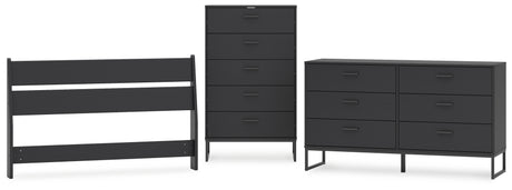 Socalle 3-Piece Full Panel Headboard with Dresser and Chest (Full Panel Headboard, Dresser, Chest of Drawers)
