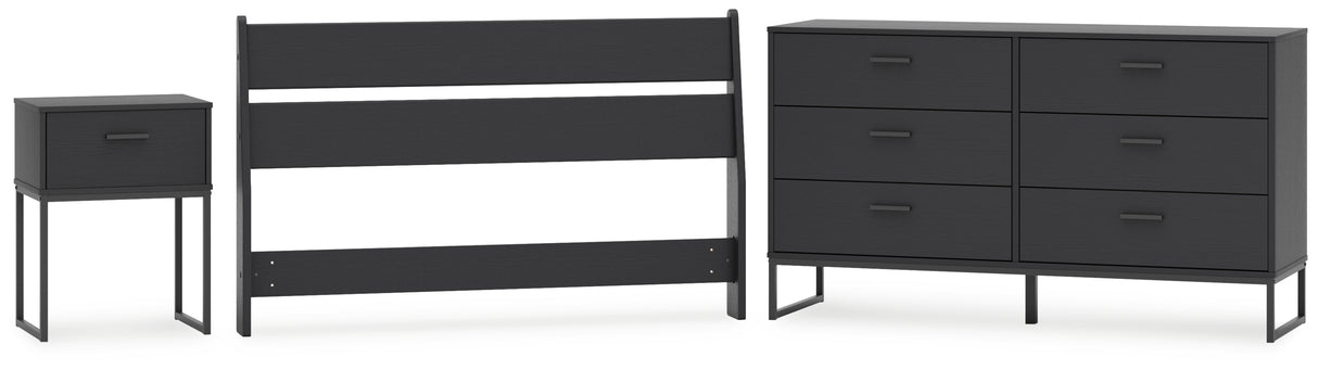 Socalle 3-Piece Full Panel Headboard with Dresser and Nightstand (Full Panel Headboard, Dresser, Nightstand)