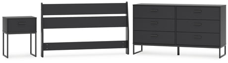 Socalle 3-Piece Full Panel Headboard with Dresser and Nightstand (Full Panel Headboard, Dresser, Nightstand)
