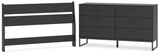 Socalle 2-Piece Full Panel Headboard with Dresser (Full Panel Headboard, Dresser)