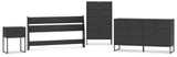 Socalle 4-Piece Queen Panel Headboard with Dresser, Chest and Nightstand (Queen Panel Headboard, Dresser, Chest of Drawers, Nightstand)