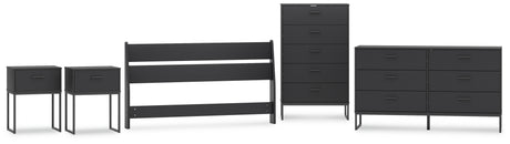 Socalle 5-Piece Queen Panel Headboard with Dresser, Chest and 2 Nightstands (Queen Panel Headboard, Dresser, Chest of Drawers, Nightstand, Nightstand)