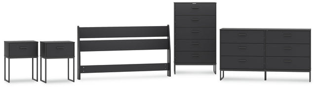 Socalle 5-Piece Queen Panel Headboard with Dresser, Chest and 2 Nightstands (Queen Panel Headboard, Dresser, Chest of Drawers, Nightstand, Nightstand)