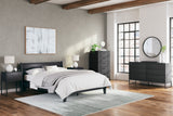Socalle 6-Piece Queen Panel Platform Bed with Dresser, Chest and 2 Nightstands (Queen Platform Bed, Queen Panel Headboard, Dresser, Chest of Drawers, Nightstand, Nightstand)