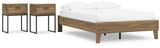 Deanlow 3-Piece Full Platform Bed with 2 Nightstands (Full Platform Bed, Nightstand, Nightstand)