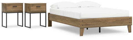 Deanlow 3-Piece Full Platform Bed with 2 Nightstands (Full Platform Bed, Nightstand, Nightstand)