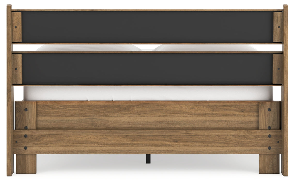 Deanlow 6-Piece Full Platform Panel Bed with Dresser, Chest and 2 Nightstands (Full Platform Bed, Full Panel Headboard, Dresser, Chest of Drawers, Nightstand, Nightstand)