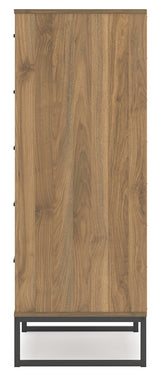 Deanlow 5-Piece Full Platform Panel Bed with Dresser, Chest and Nightstand (Full Platform Bed, Full Panel Headboard, Dresser, Chest of Drawers, Nightstand)