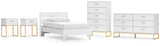 Socalle 6-Piece Twin Panel Platform Bed with Dresser, Chest and 2 Nightstands (Twin Platform Bed, Twin Panel Headboard, Dresser, Chest of Drawers, Nightstand, Nightstand)