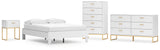Socalle 4-Piece Full Platform Bed with Dresser, Chest and Nightstand (Full Platform Bed, Dresser, Chest of Drawers, Nightstand)
