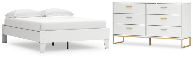 Socalle 2-Piece Full Platform Bed with Dresser (Full Platform Bed, Dresser)