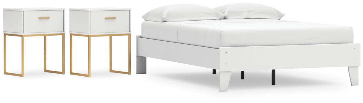 Socalle 4-Piece Queen Platform Bed with Dresser and 2 Nightstands (Queen Platform Bed, Dresser, Nightstand, Nightstand)