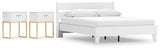 Socalle 4-Piece Queen Panel Platform Bed with 2 Nightstands (Queen Platform Bed, Queen Panel Headboard, Nightstand, Nightstand)
