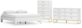 Socalle 3-Piece Queen Platform Bed with Dresser and Chest (Queen Platform Bed, Dresser, Chest of Drawers)