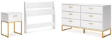 Socalle 3-Piece Twin Panel Headboard with Dresser and Nightstand (Twin Panel Headboard, Dresser, Nightstand)