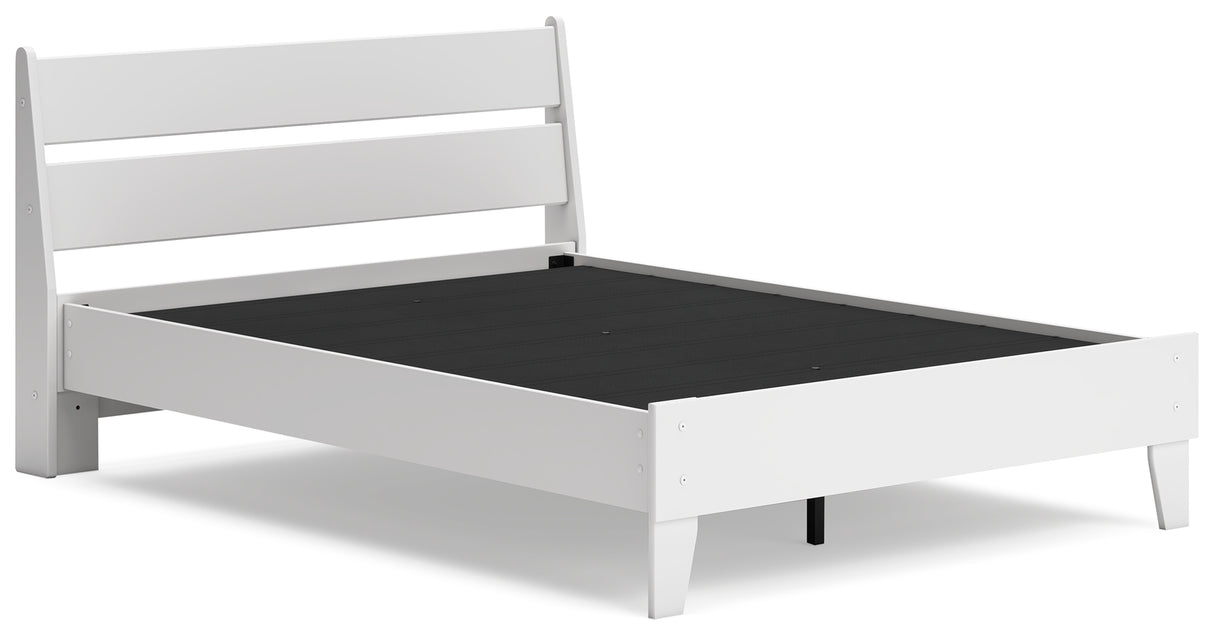 Socalle 4-Piece Full Panel Platform Bed with Dresser and Chest (Full Platform Bed, Full Panel Headboard, Dresser, Chest of Drawers)
