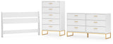 Socalle 3-Piece Full Panel Headboard with Dresser and Chest (Full Panel Headboard, Dresser, Chest of Drawers)