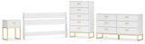 Socalle 4-Piece Queen Panel Headboard with Dresser, Chest and Nightstand (Queen Panel Headboard, Dresser, Chest of Drawers, Nightstand)