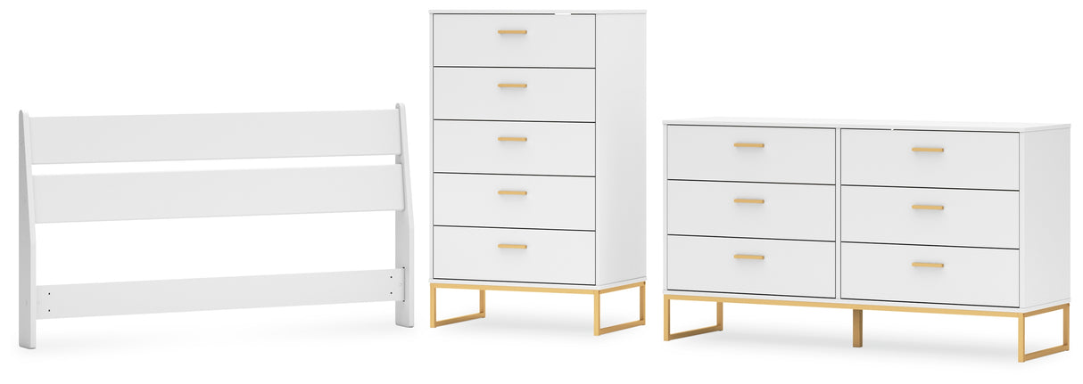 Socalle 3-Piece Queen Panel Headboard with Dresser and Chest (Queen Panel Headboard, Dresser, Chest of Drawers)