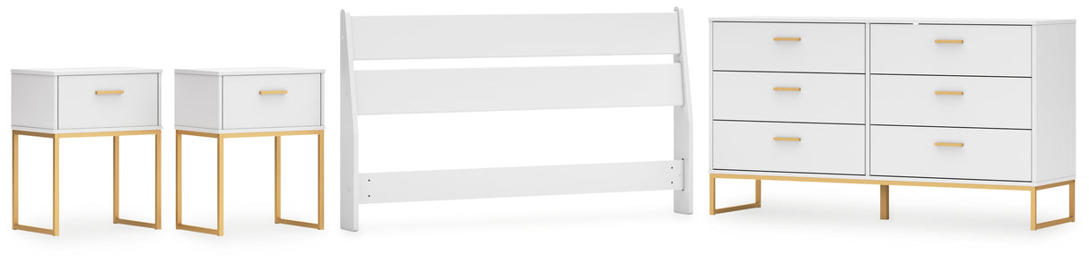 Socalle 4-Piece Queen Panel Headboard with Dresser and 2 Nightstands (Queen Panel Headboard, Dresser, Nightstand, Nightstand)