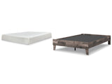 Neilsville 2-Piece Full Platform Bed with Mattress (Full Platform Bed, 10 Inch Chime Memory Foam Full Mattress in a Box)