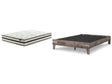 Neilsville 2-Piece Queen Platform Bed with Mattress (Queen Platform Bed, Chime 10 Inch Hybrid Queen Mattress in a Box)