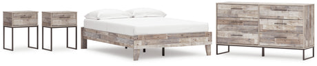 Neilsville 4-Piece Full Platform Bed with Dresser and 2 Nightstands (Full Platform Bed, Dresser, Nightstand, Nightstand)