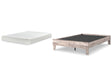 Neilsville 2-Piece Full Platform Bed with Mattress (Full Platform Bed, Chime 8 Inch Memory Foam Full Mattress in a Box)