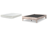 Neilsville 2-Piece Full Platform Bed with Mattress (Full Platform Bed, Chime 8 Inch Memory Foam Full Mattress in a Box)