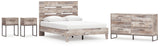Neilsville 5-Piece Queen Platform Bed with Dresser and 2 Nightstands (Queen Platform Bed, Queen Panel Headboard, Dresser, Nightstand, Nightstand)