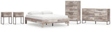 Neilsville 5-Piece Queen Platform Bed with Dresser, Chest and 2 Nightstands (Queen Platform Bed, Dresser, Chest of Drawers, Nightstand, Nightstand)