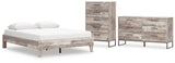 Neilsville 3-Piece Queen Platform Bed with Dresser and Chest (Queen Platform Bed, Dresser, Chest of Drawers)