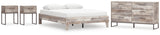 Neilsville 4-Piece Queen Platform Bed with Dresser and 2 Nightstands (Queen Platform Bed, Dresser, Nightstand, Nightstand)
