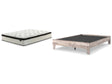 Neilsville 2-Piece Queen Platform Bed with Mattress (Queen Platform Bed, Chime 12 Inch Hybrid Queen Mattress in a Box)
