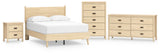 Cabinella 5-Piece Full Platform Panel Bed with Dresser, Chest and Nightstand (Full Platform Bed, Full Panel Headboard, Dresser, Chest of Drawers, Nightstand)