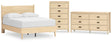 Cabinella 4-Piece Full Platform Panel Bed with Dresser and Chest (Full Platform Bed, Full Panel Headboard, Dresser, Chest of Drawers)